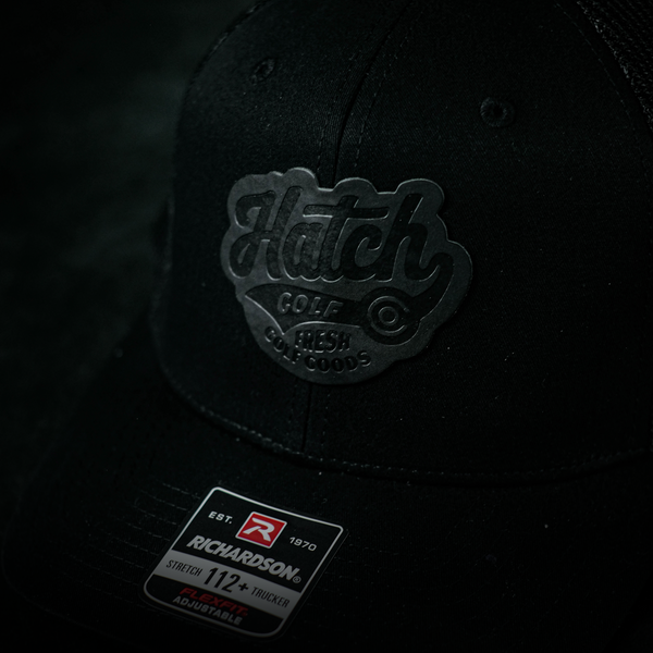 Black on Black Hatch Main Logo Patch Hat